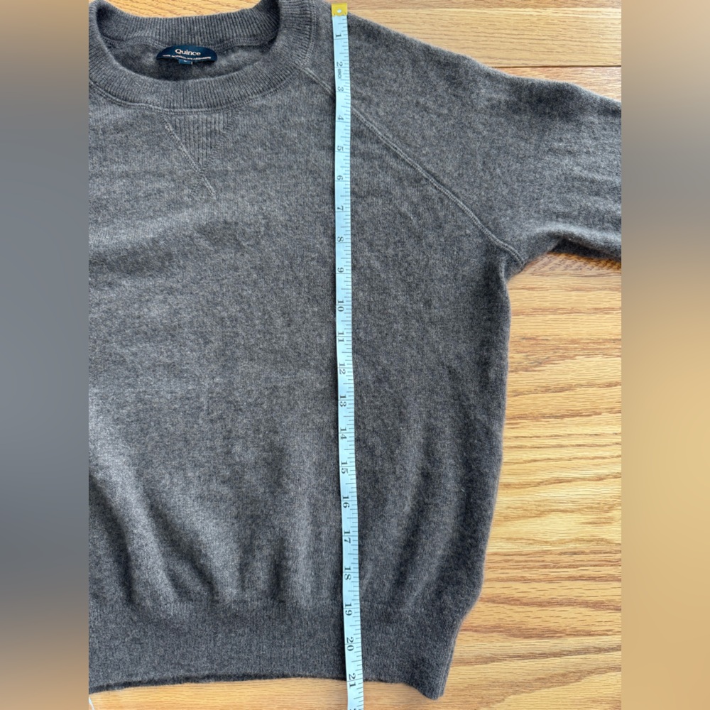 Quince 100% Mongolian Cashmere Soft Brown Crew Neck Sweater size Large - Picture 9 of 9